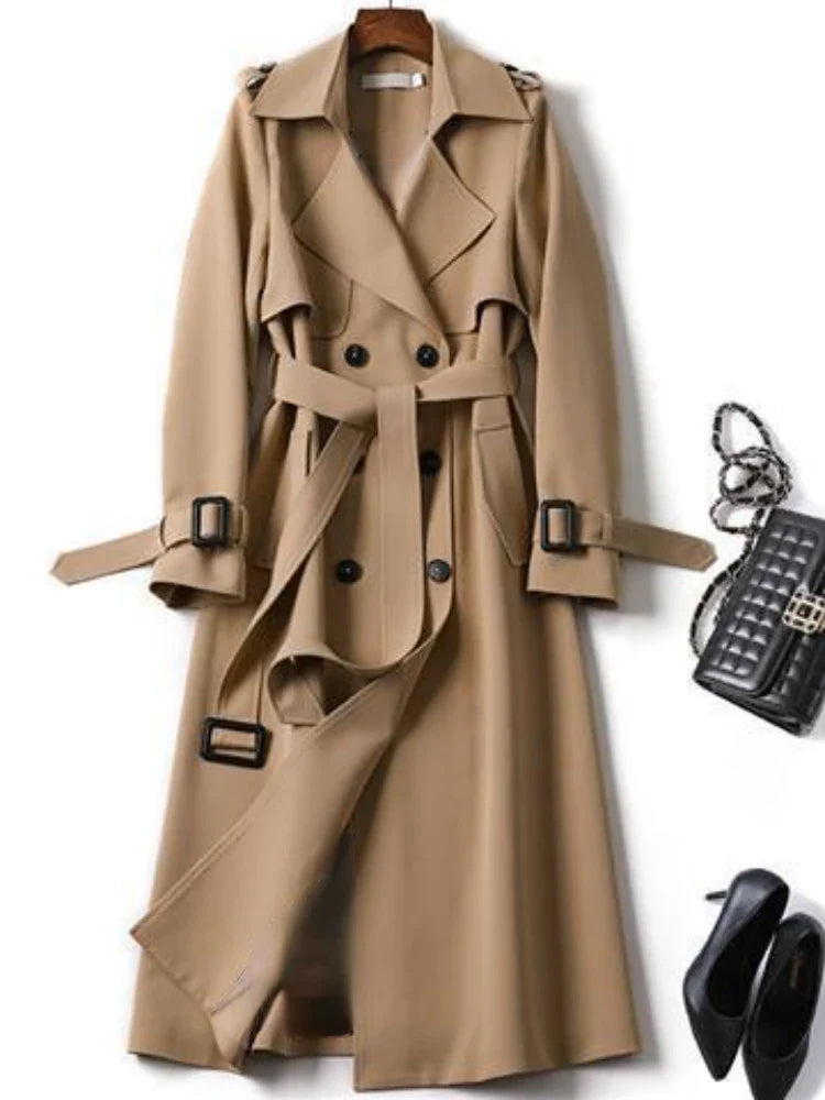 Imara - Ladies Trench Coat with Double Button Placket